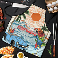 Summer Holiday It's 5 o'clock Somewhere Vintage Hawaii Apron