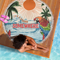 Summer Holiday It's 5 o'clock Somewhere Vintage Hawaii Beach Blanket