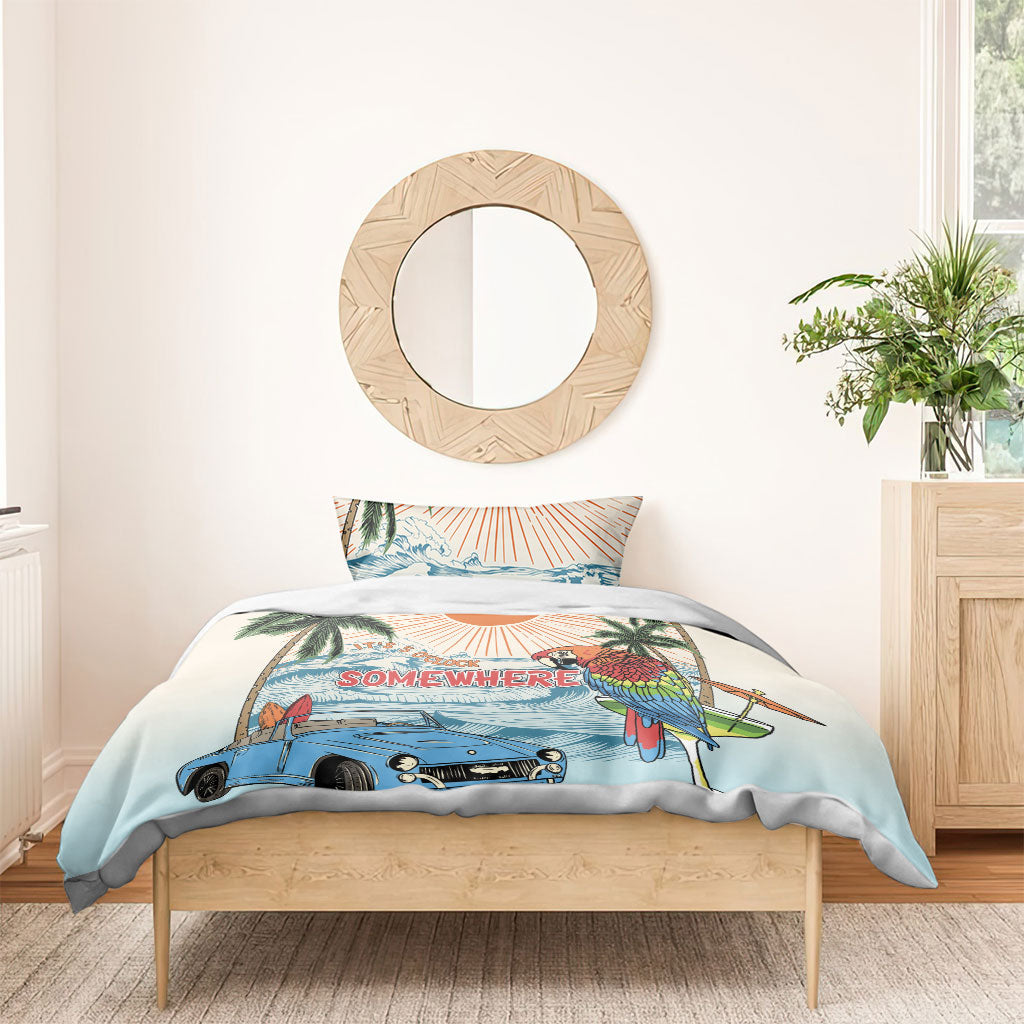 Summer Holiday It's 5 o'clock Somewhere Vintage Hawaii Bedding Set