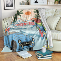 Summer Holiday It's 5 o'clock Somewhere Vintage Hawaii Blanket