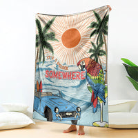 Summer Holiday It's 5 o'clock Somewhere Vintage Hawaii Blanket