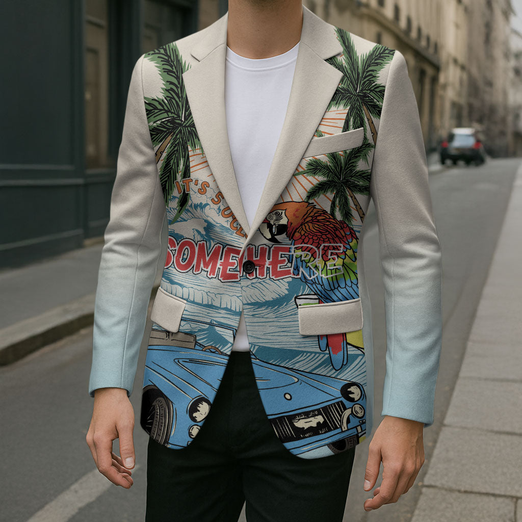 Summer Holiday It's 5 o'clock Somewhere Vintage Hawaii Blazer