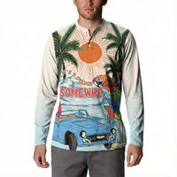 Summer Holiday It's 5 o'clock Somewhere Vintage Hawaii Button Sweatshirt
