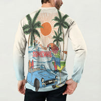 Summer Holiday It's 5 o'clock Somewhere Vintage Hawaii Button Sweatshirt