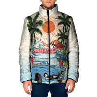 Summer Holiday It's 5 o'clock Somewhere Vintage Hawaii Padded Jacket