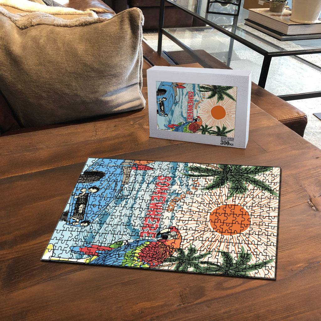Summer Holiday It's 5 o'clock Somewhere Vintage Hawaii Puzzle