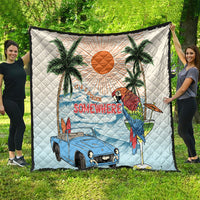 Summer Holiday It's 5 o'clock Somewhere Vintage Hawaii Quilt