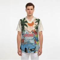 Summer Holiday It's 5 o'clock Somewhere Vintage Hawaii Scrub Top