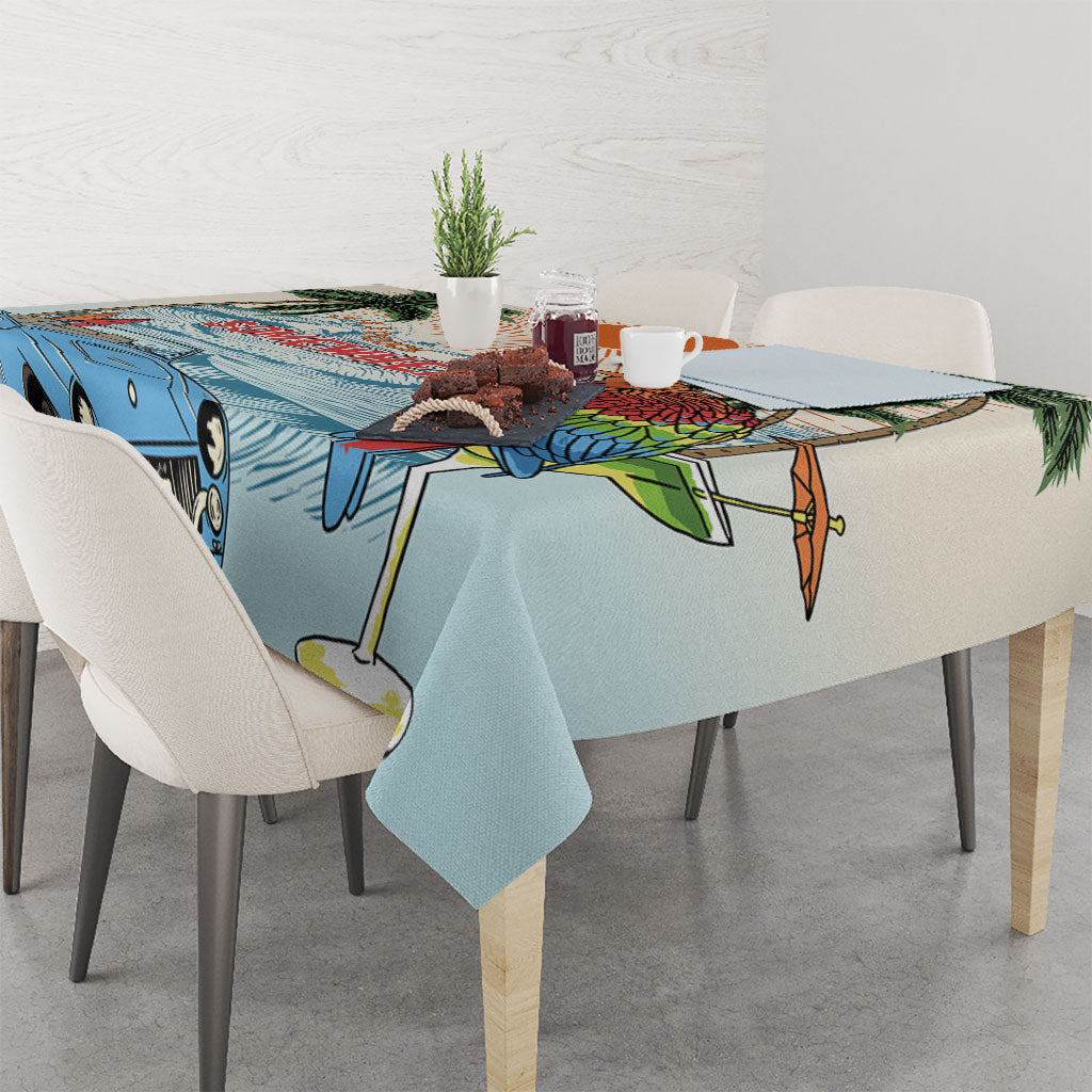 Summer Holiday It's 5 o'clock Somewhere Vintage Hawaii Tablecloth