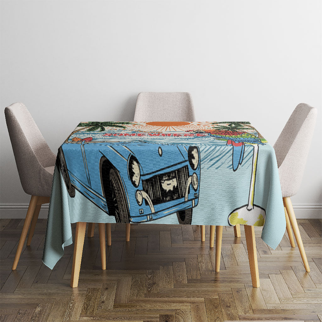 Summer Holiday It's 5 o'clock Somewhere Vintage Hawaii Tablecloth