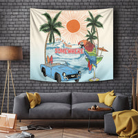 Summer Holiday It's 5 o'clock Somewhere Vintage Hawaii Tapestry