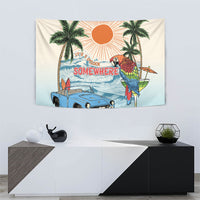 Summer Holiday It's 5 o'clock Somewhere Vintage Hawaii Tapestry