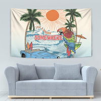 Summer Holiday It's 5 o'clock Somewhere Vintage Hawaii Tapestry