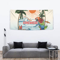 Summer Holiday It's 5 o'clock Somewhere Vintage Hawaii Tapestry