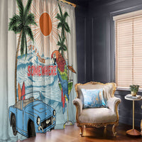 Summer Holiday It's 5 o'clock Somewhere Vintage Hawaii Window Curtain