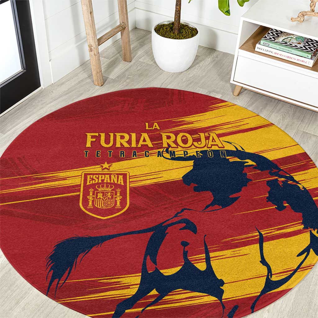 Spain La Furia Roja Round Carpet 2024 Tetracampeon Espana