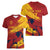 Spain La Furia Roja Custom Women V-Neck T-Shirt 2024 Tetracampeon Espana - Wonder Print Shop