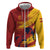 Spain La Furia Roja Custom Zip Hoodie 2024 Tetracampeon Espana - Wonder Print Shop