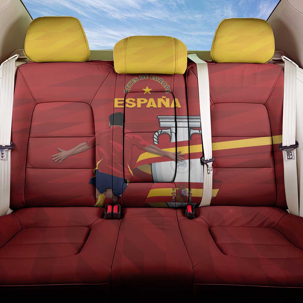 Spain Campeones Back Car Seat Cover Reyes de Europa LT7 - Wonder Print Shop