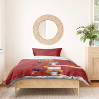 Red Spain Campeones bedding set with graphic duvet cover and matching pillowcase