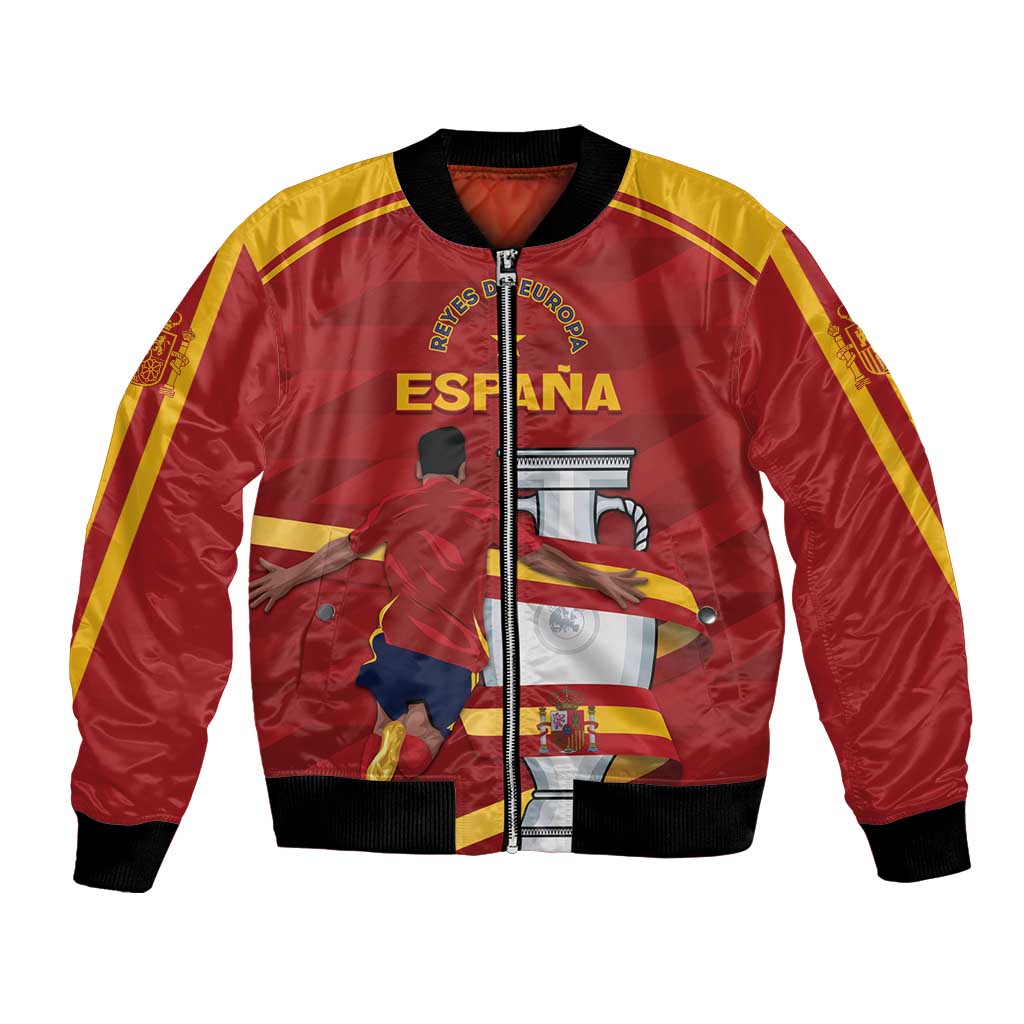 Spain Campeones Custom Bomber Jacket Reyes de Europa LT7 - Wonder Print Shop