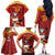 Spain Campeones Custom Family Matching Off The Shoulder Long Sleeve Dress and Hawaiian Shirt Reyes de Europa - Wonder Print Shop