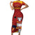 Spain Campeones Custom Family Matching Short Sleeve Bodycon Dress and Hawaiian Shirt Reyes de Europa - Wonder Print Shop