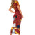 Spain Campeones Custom Family Matching Short Sleeve Bodycon Dress and Hawaiian Shirt Reyes de Europa - Wonder Print Shop