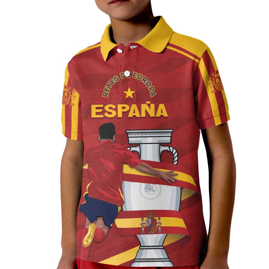 Spain Campeones Custom Kid Polo Shirt Reyes de Europa - Wonder Print Shop