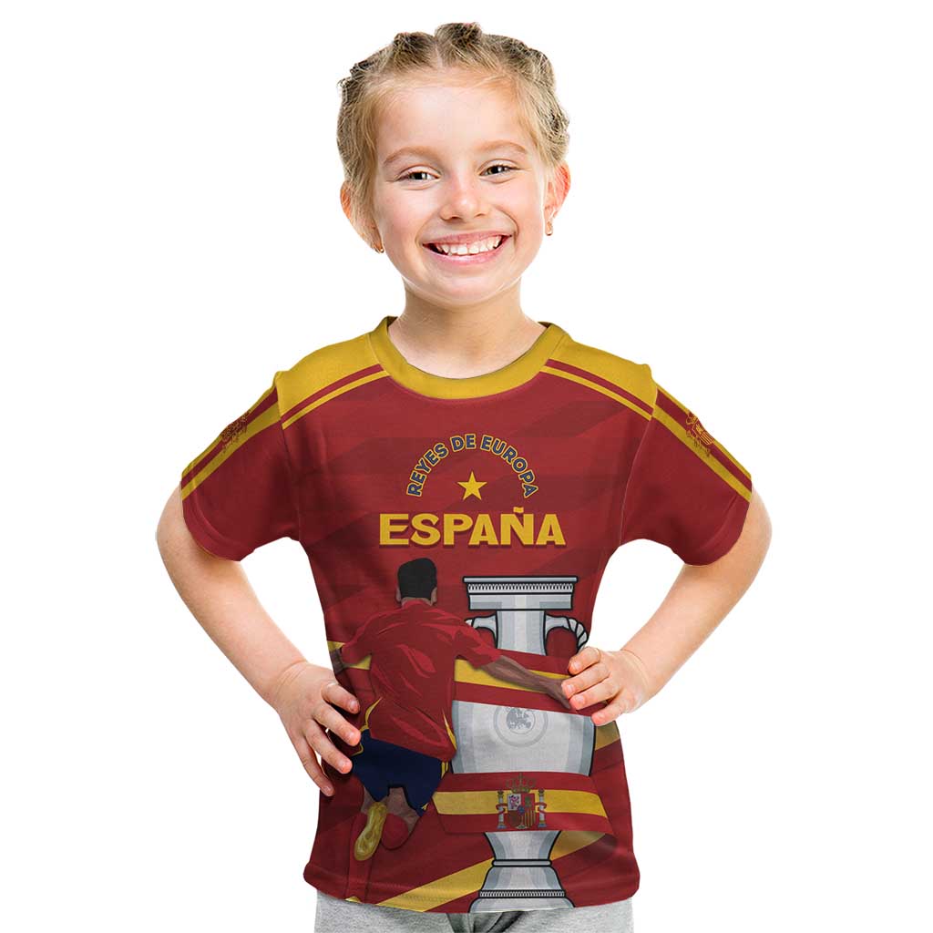 Spain Campeones Custom Kid T Shirt Reyes de Europa - Wonder Print Shop