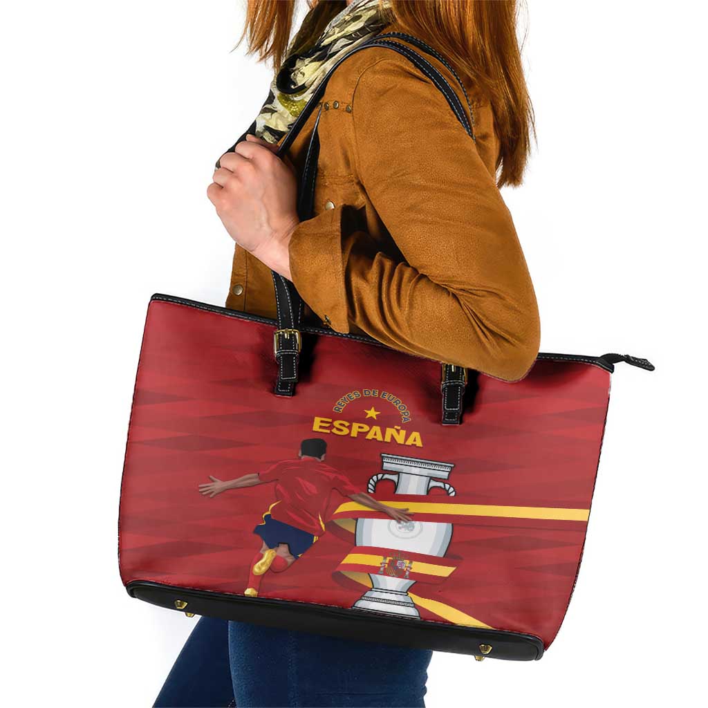 Spain Campeones Leather Tote Bag Reyes de Europa - Wonder Print Shop