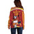 Spain Campeones Custom Off Shoulder Sweater Reyes de Europa - Wonder Print Shop