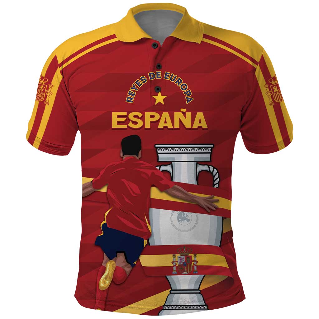 Spain Campeones Custom Polo Shirt Reyes de Europa - Wonder Print Shop