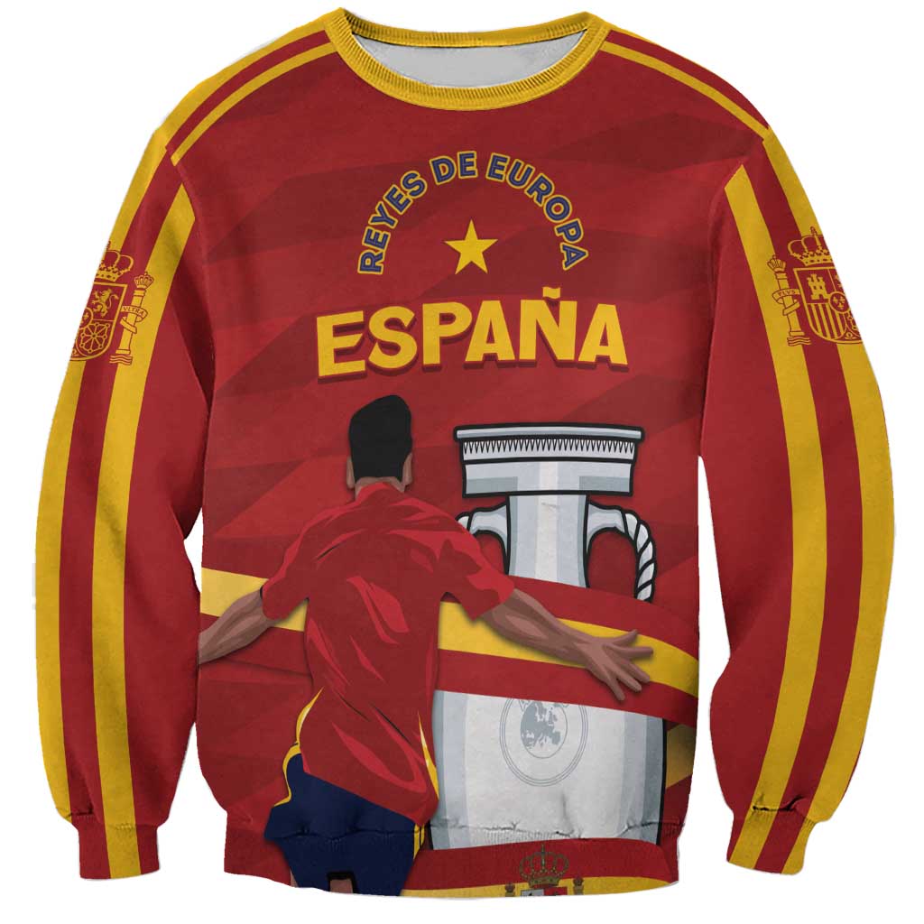 Spain Campeones Custom Sweatshirt Reyes de Europa - Wonder Print Shop