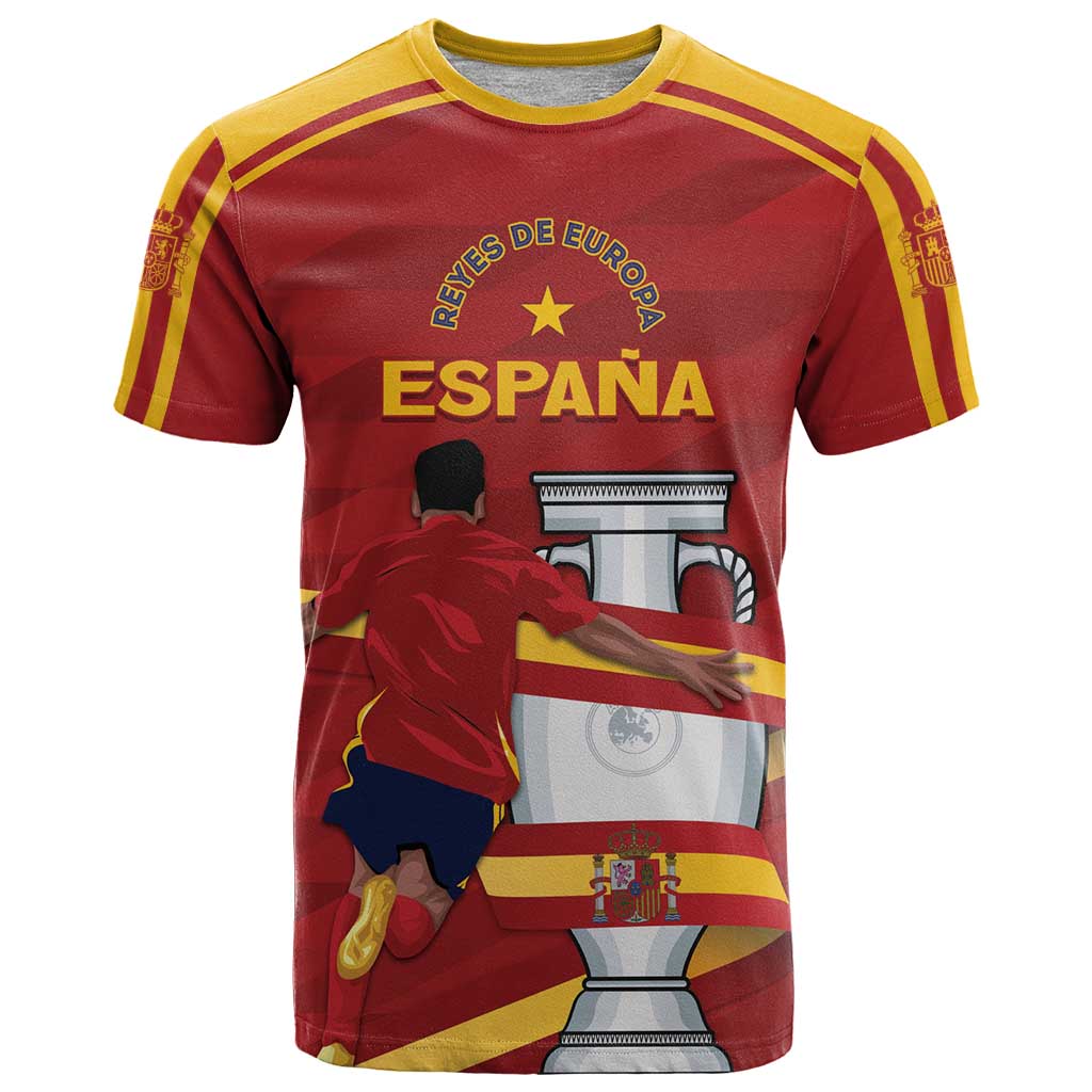 Spain Campeones Custom T Shirt Reyes de Europa - Wonder Print Shop