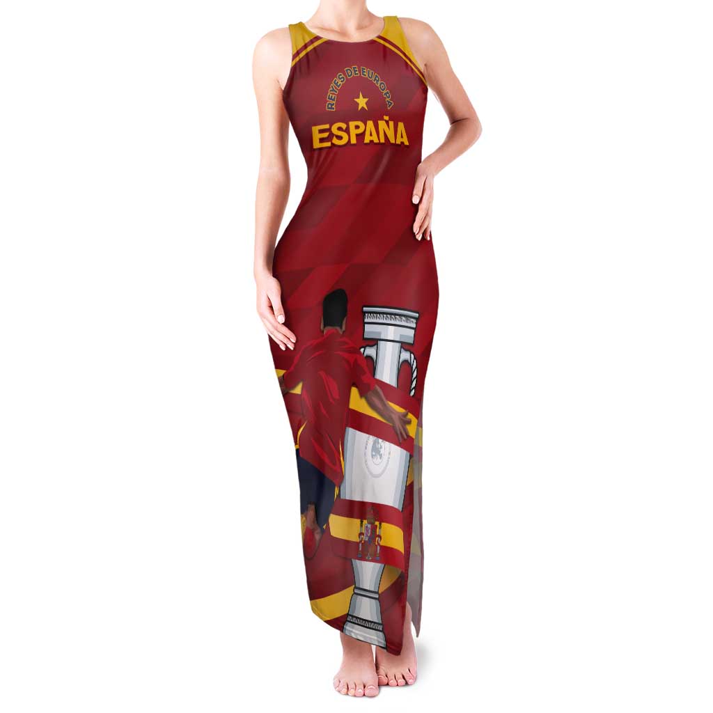 Spain Campeones Custom Tank Maxi Dress Reyes de Europa - Wonder Print Shop