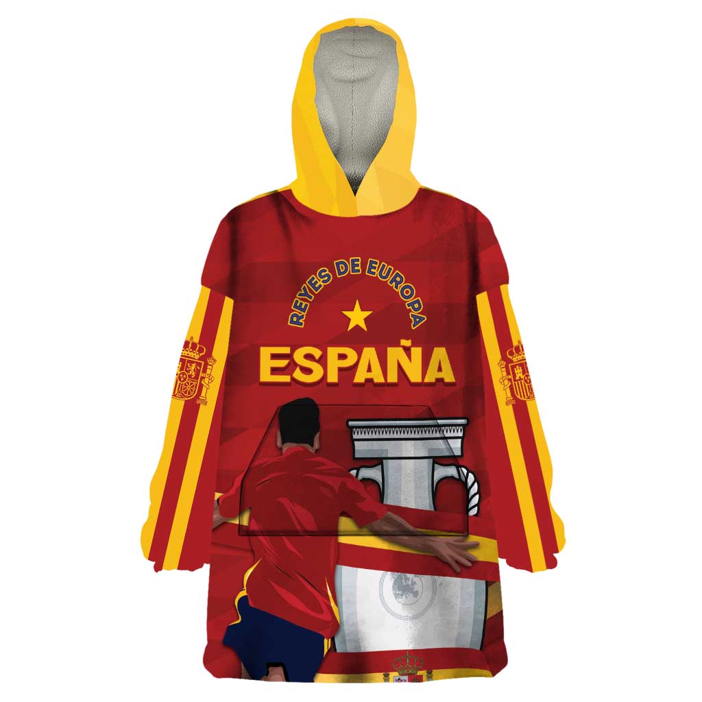 Spain Campeones Custom Wearable Blanket Hoodie Reyes de Europa - Wonder Print Shop