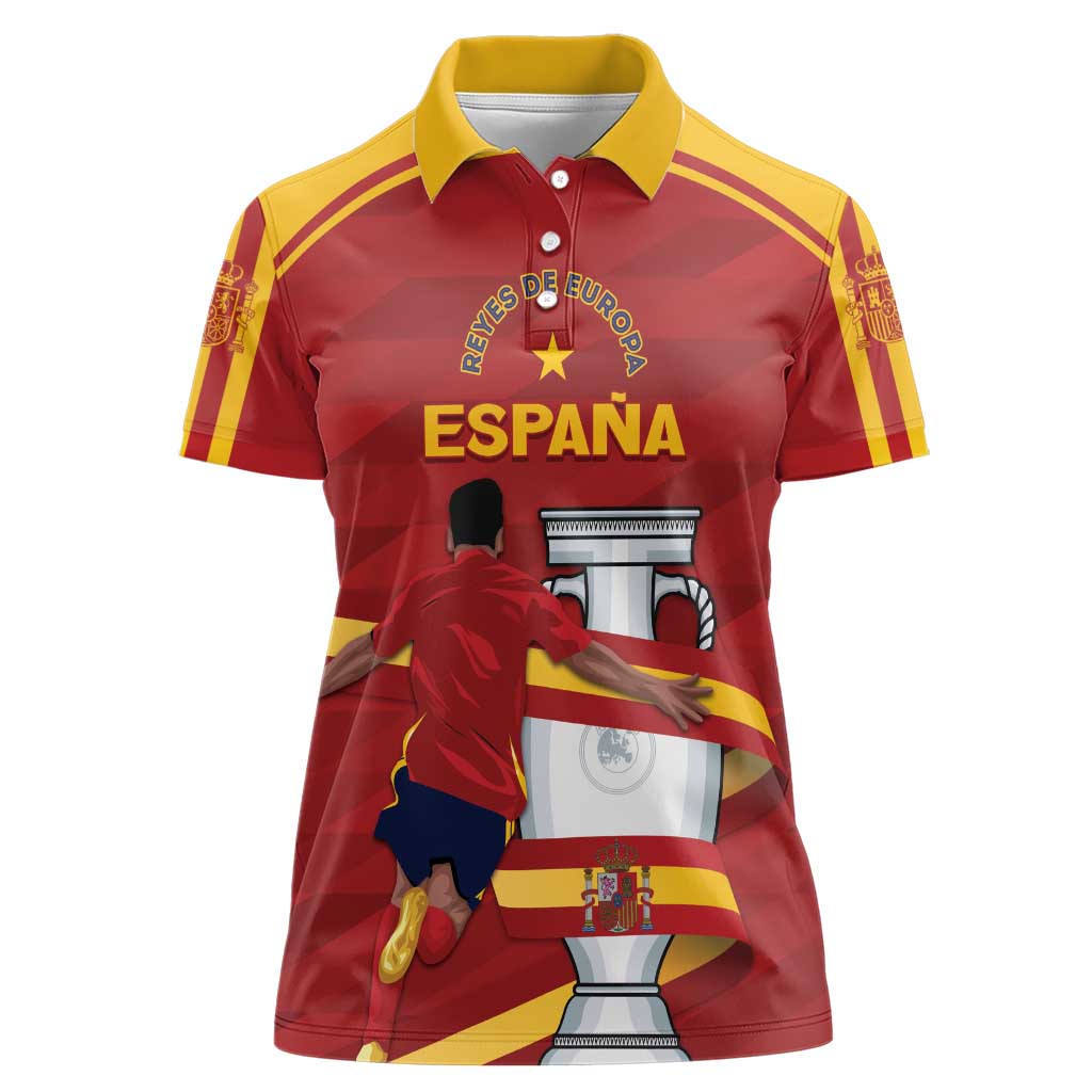 Spain Campeones Custom Women Polo Shirt Reyes de Europa - Wonder Print Shop