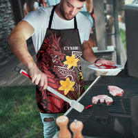 Wales Cymru Am Byth Apron Welsh Dragon with Celtic Cross - Wonder Print Shop