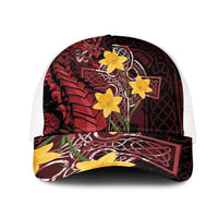 Wales Cymru Am Byth Mesh Trucker Cap Welsh Dragon with Celtic Cross - Wonder Print Shop
