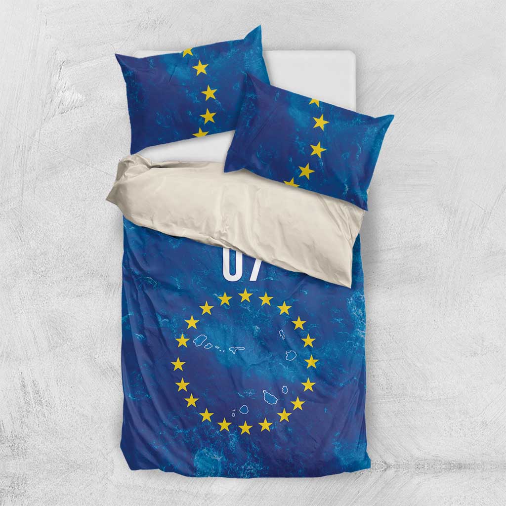 Cape Verde Tubaroes Azuis Custom Bedding Set Break The Waves - Wonder Print Shop