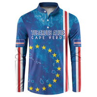 Cape Verde Tubaroes Azuis Custom Button Sweatshirt Break The Waves - Wonder Print Shop