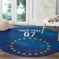 Cape Verde Tubaroes Azuis Custom Round Carpet Break The Waves - Wonder Print Shop