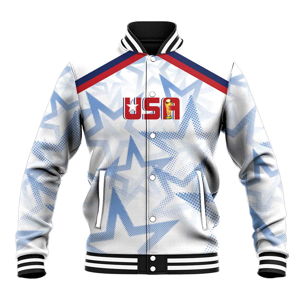 WC2026 USA Soccer Custom Baseball Jacket Rising Stars - Wonder Print Shop