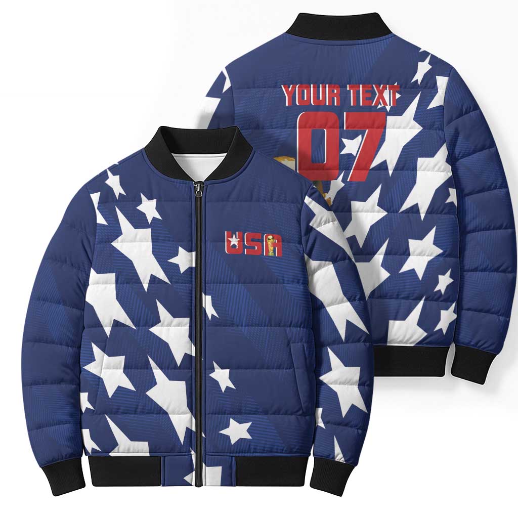 USA Soccer Custom Vintage 1994 Inspired Bomber Puffer Jacket - Wonder Print Shop