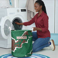 Morocco Football Laundry Basket Grunge Motifs