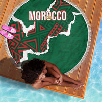 Morocco Football Beach Blanket Grunge Motifs