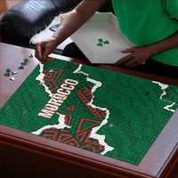 Morocco Football Puzzle Grunge Motifs