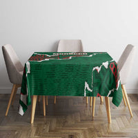 Morocco Football Tablecloth Grunge Motifs