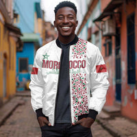 Morocco Atlas Lions Personalized Bomber Jacket Arabesque Inspired Pattern